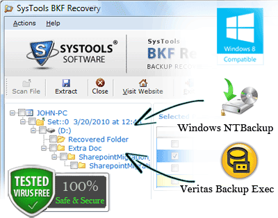 restore ms backup data